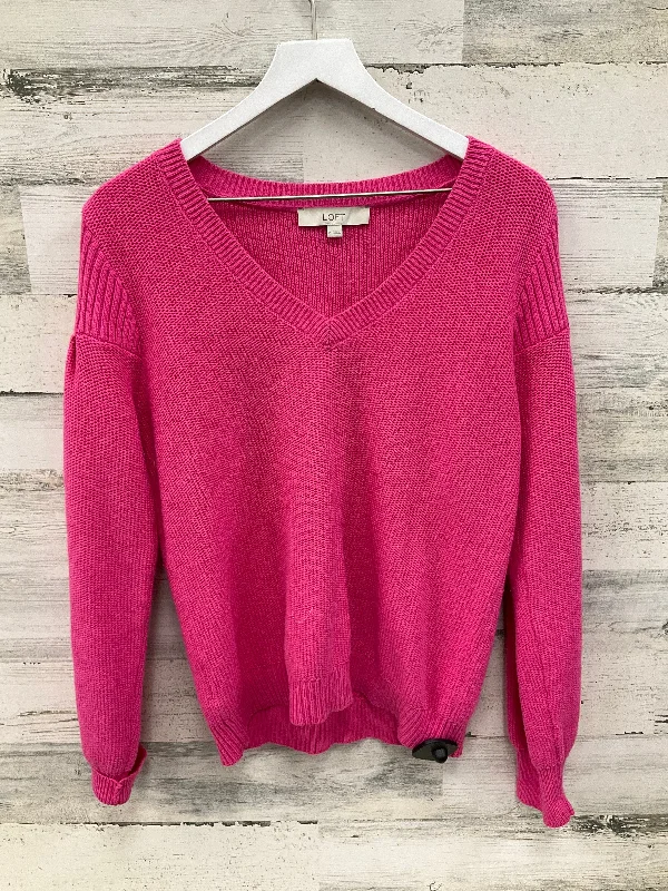 Top Long Sleeve By Loft In Pink, Size: M