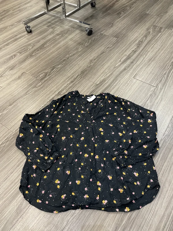 Top Long Sleeve By Old Navy In Black, Size: Xxl