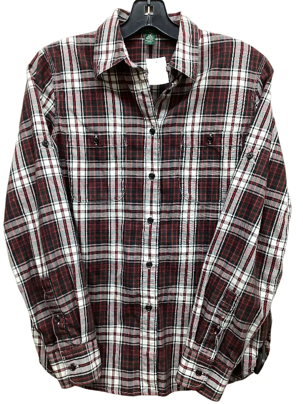 Top Long Sleeve By Ralph Lauren In Plaid Pattern, Size: Xs