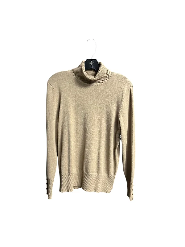 Top Long Sleeve By Spense In Brown, Size: L